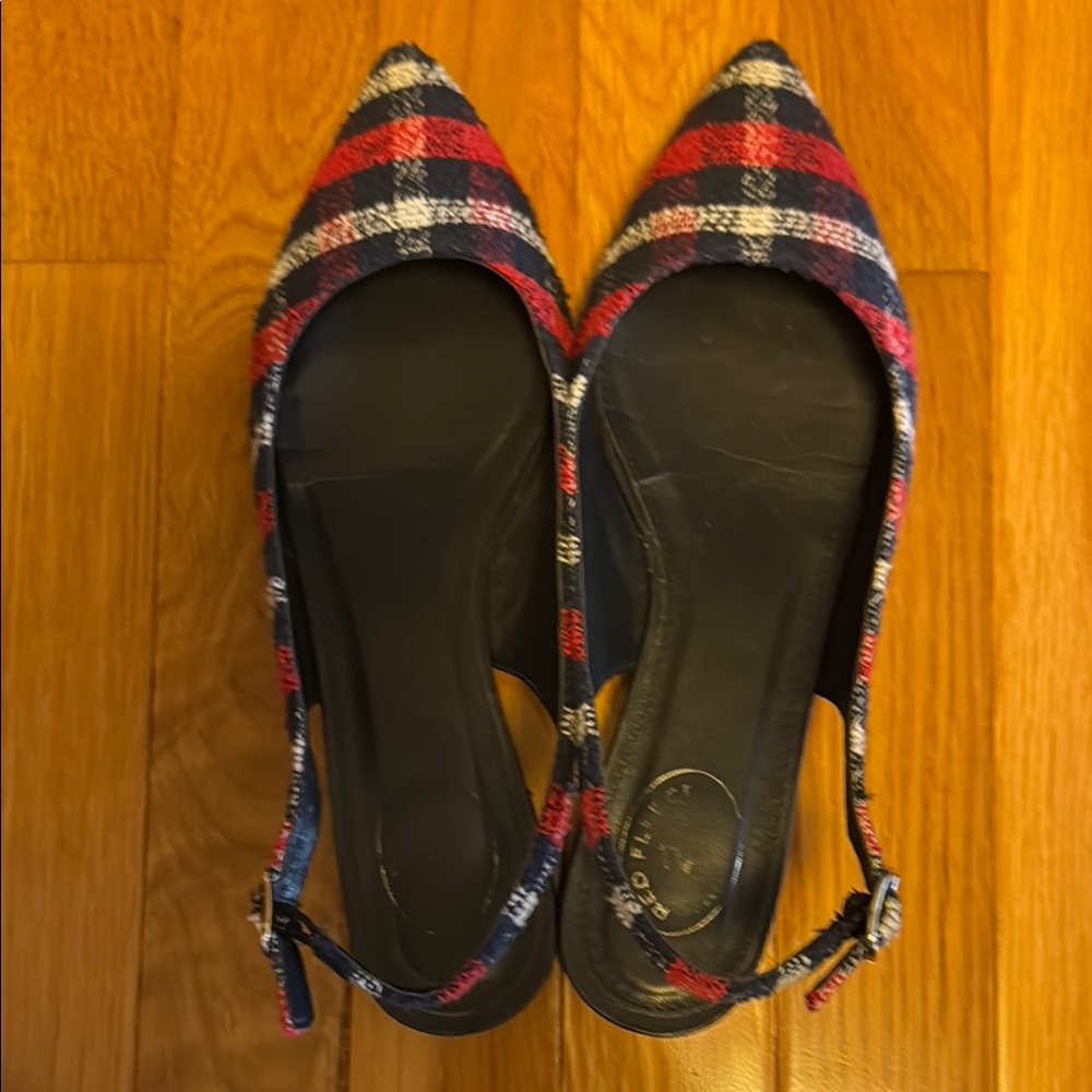 Brooks Brothers Red and Black Checkered Flats